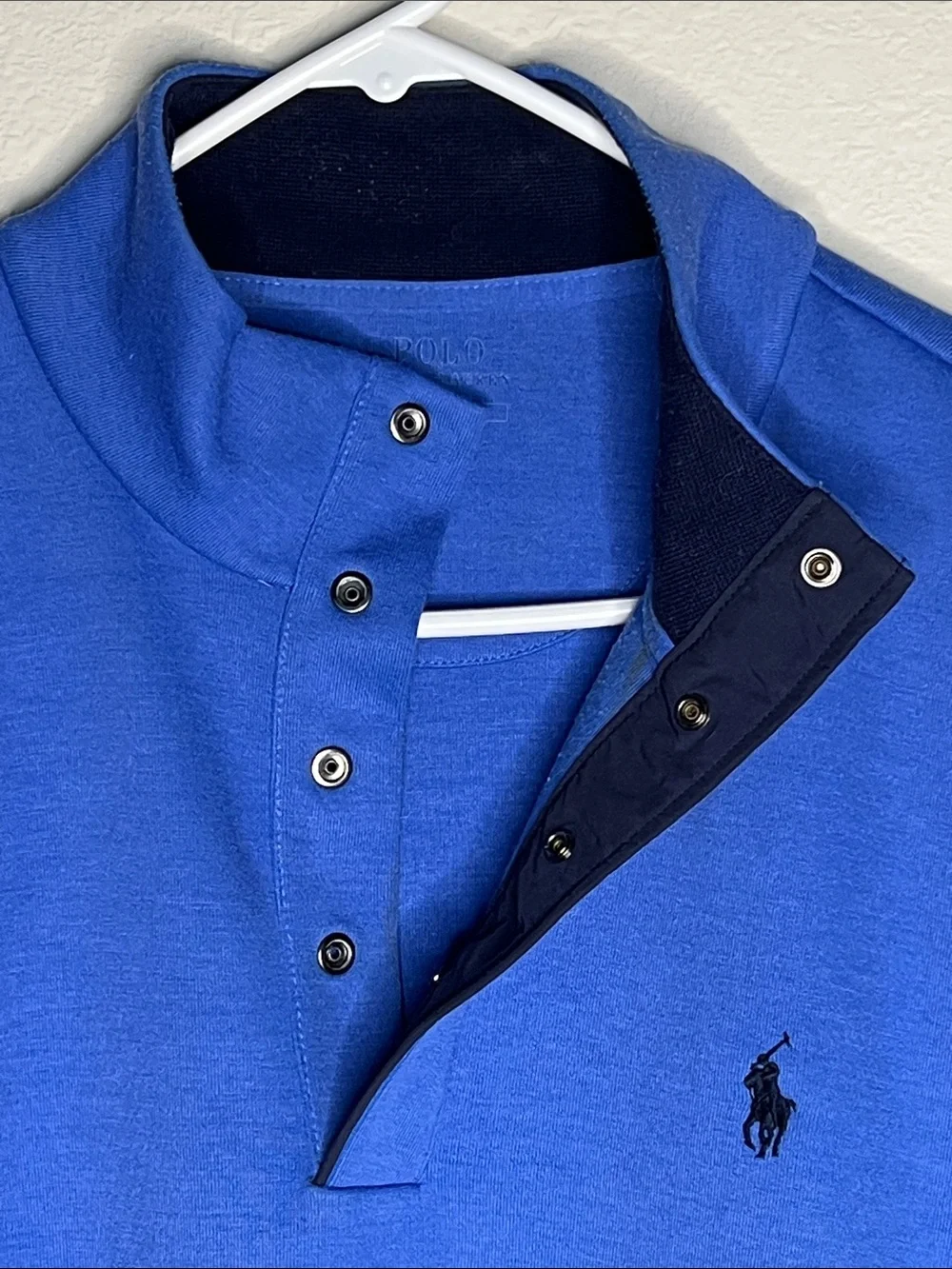 Men’s Polo by Ralph Lauren Blue Quarter-Zip Pullover Sweater